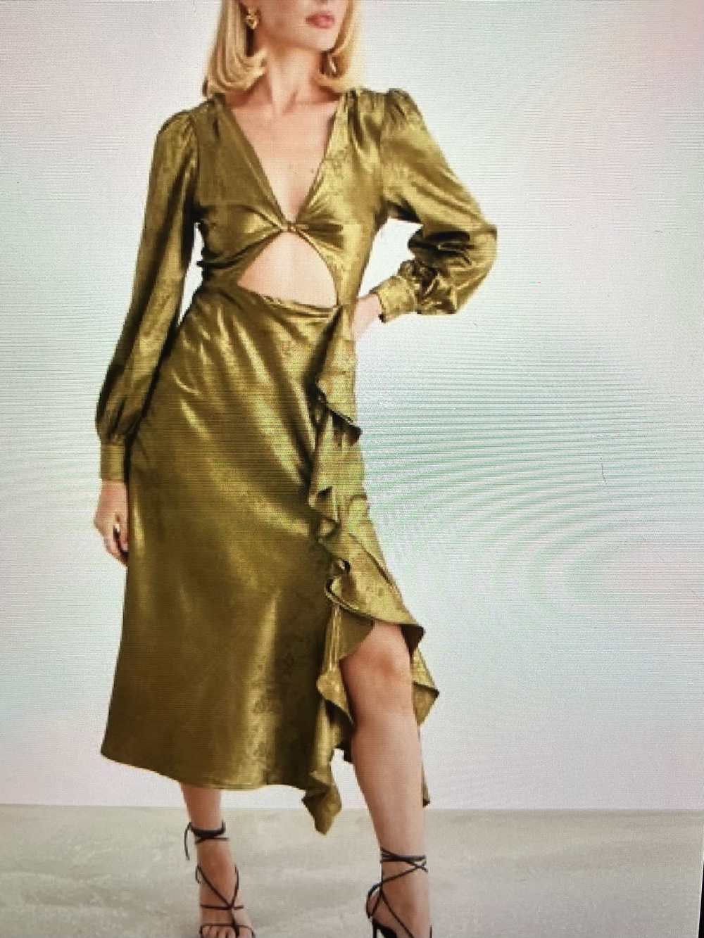 Le Lis Satin Midi Dress